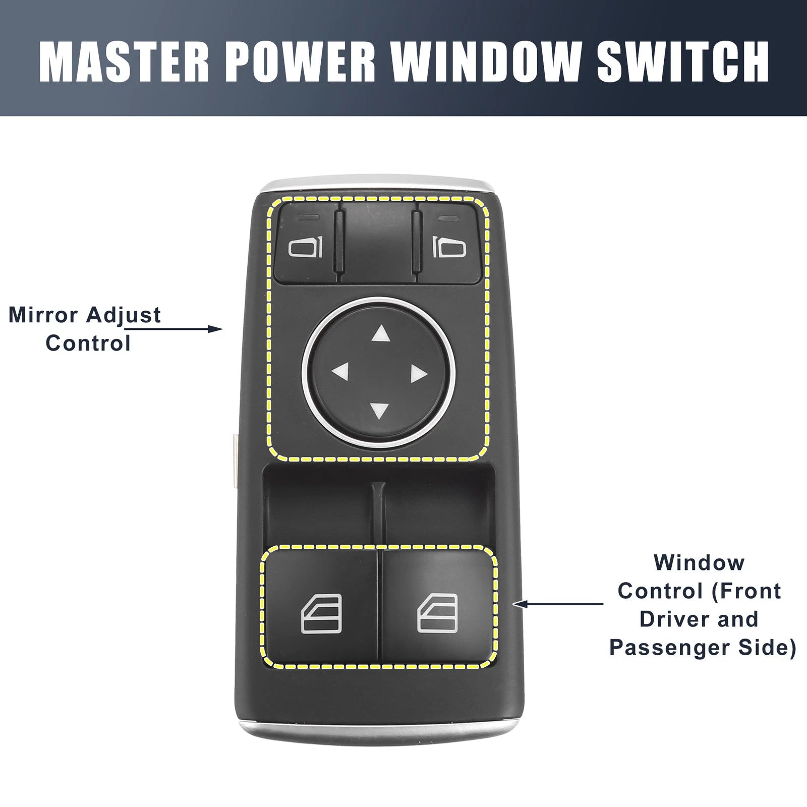 Driver Side Power Window Switch No.A1729056800 for Mercedes Benz C Class (2015–2021)