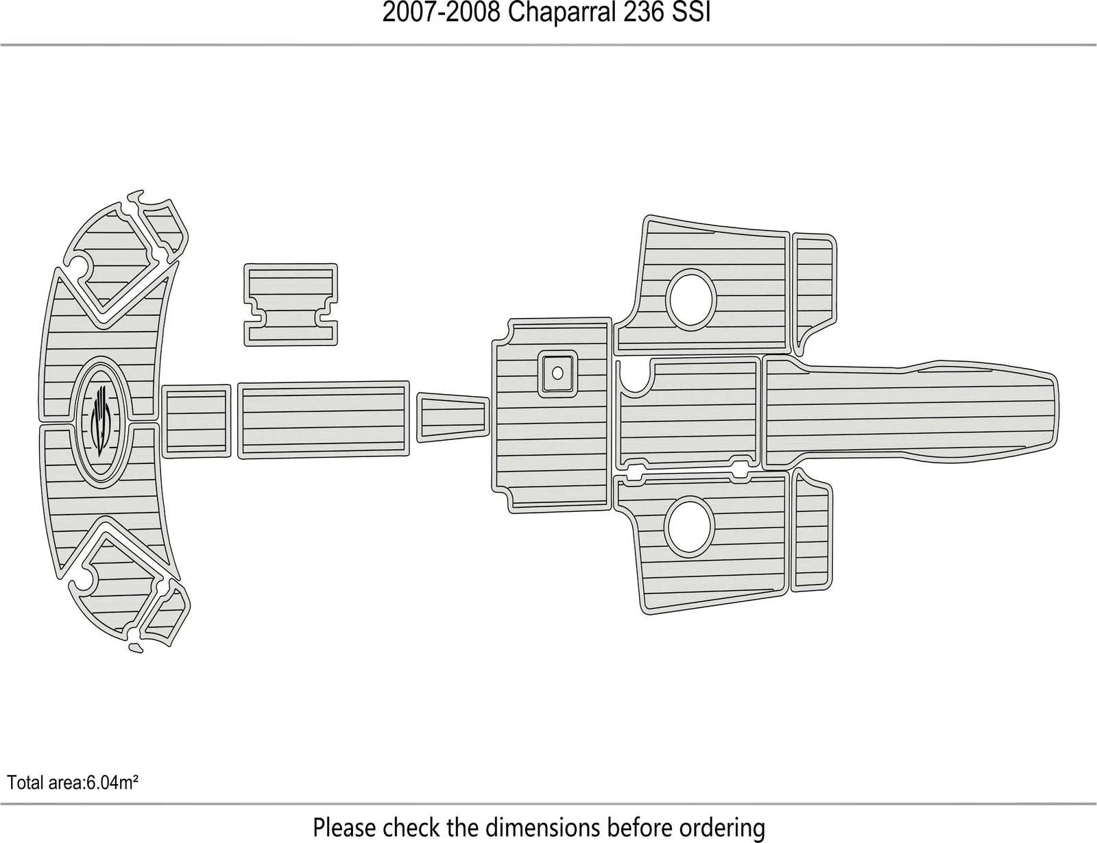 EVA Foam Pad Floor for Chaparral 236 SSI (2008)