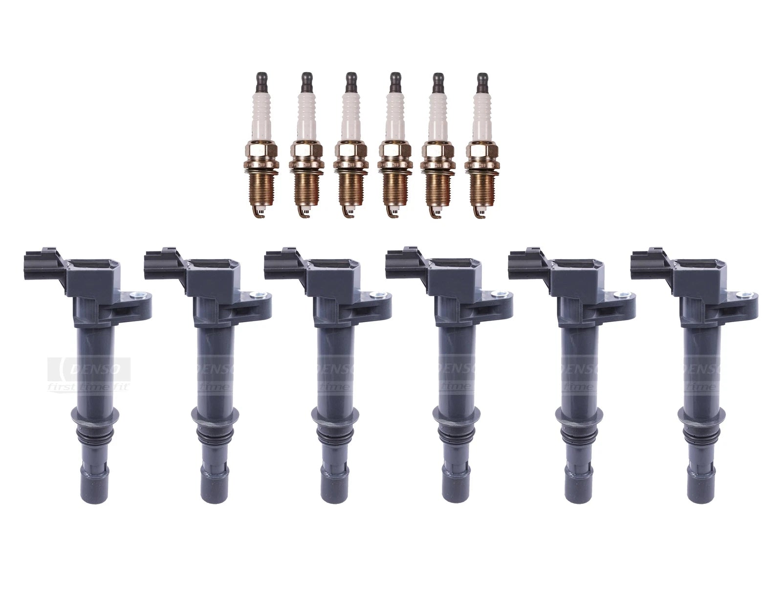 Set of 6 Ignition Coils & U-Groove Spark Plugs for Dodge Ram 1500 (2002–2008)