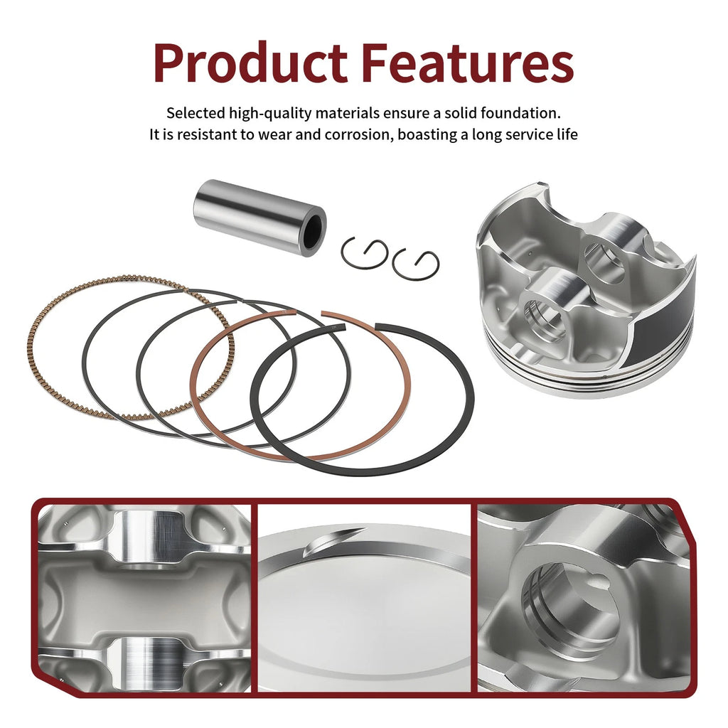 Top End Rebuild Kit with 102mm STD Forged Piston for Yamaha Raptor 700 700R (2006–2014)