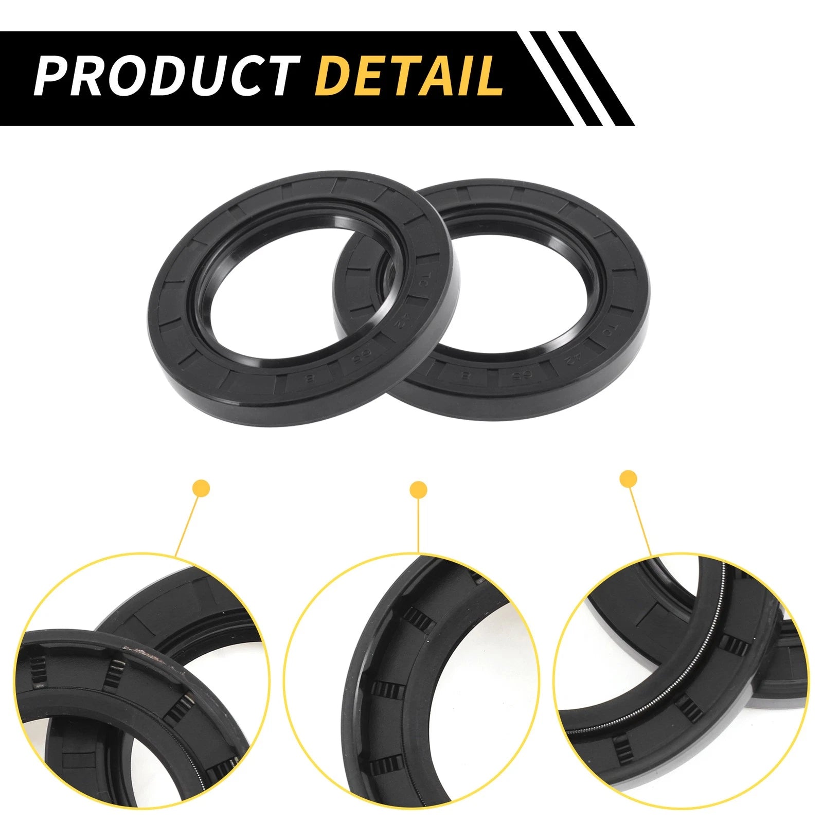 Set of 5 Oil Seal Rotary Shaft Seal NBR Rubber 42x65x8mm