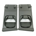 Black L&R Front Cup Holder Trim for Toyota Hilux Vigo Fortuner (2005-2014)