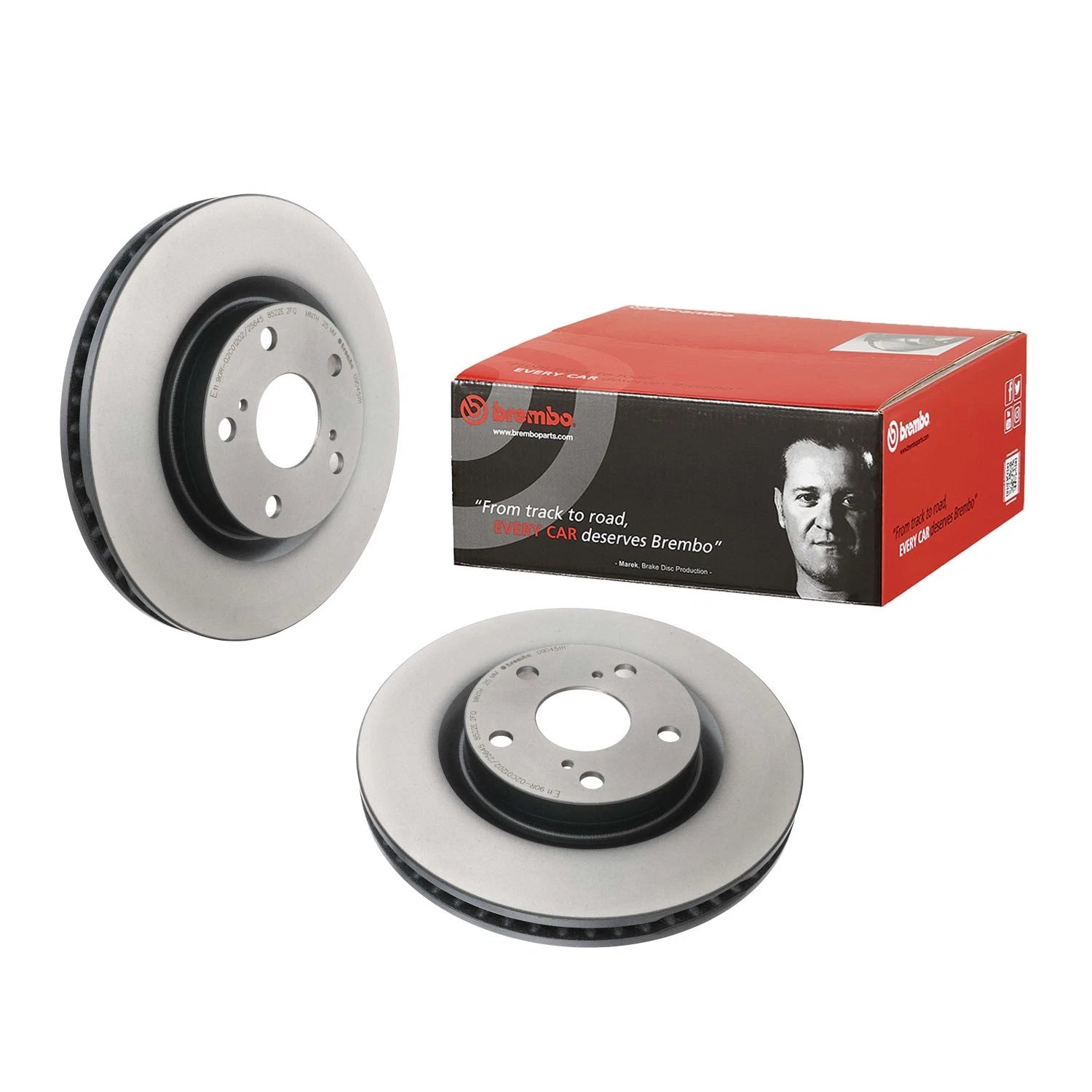 Brembo Vented Coated Disc Brake Rotor for ES350 Avalon Camry (2007–2019)