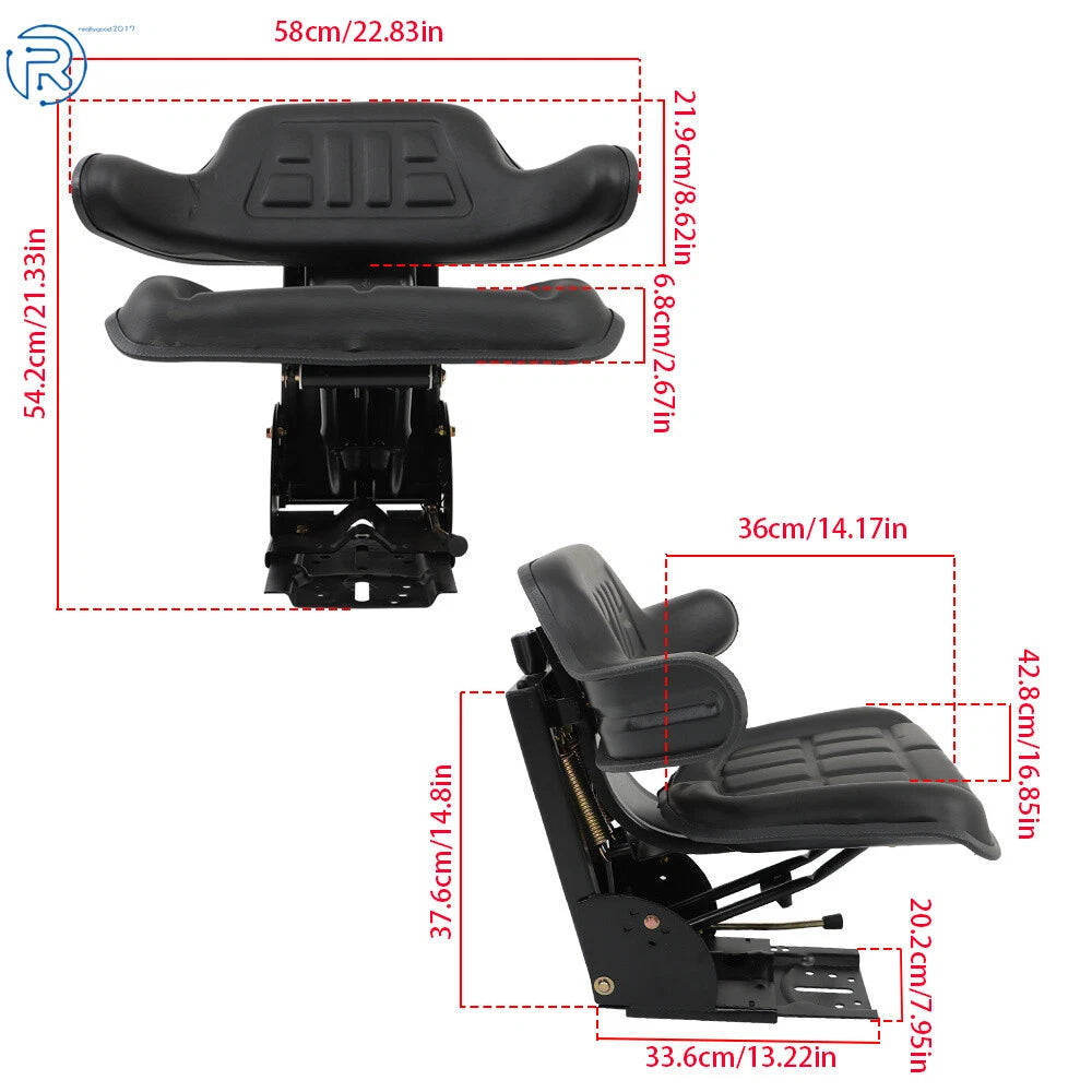 Black Suspension Seat for Ford/New Holland 3000 3600 3610 3900 5100