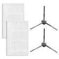 Set of 4 Side Brushes & Filters for ILIFE V20/Vyzzle D10