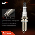 Set of 4 Iridium Platinum Spark Plugs for Hyundai Elantra (2007–2012)
