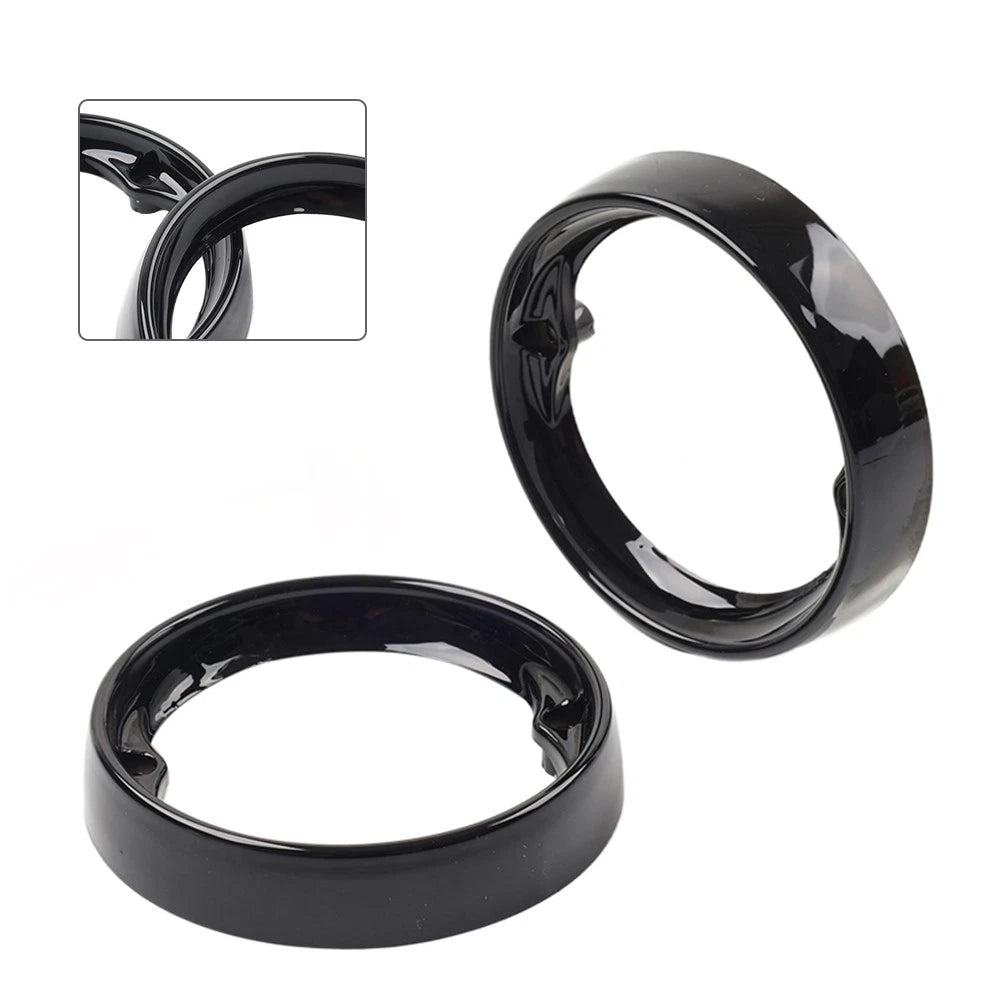 1 Pair Turn Signal Bezels for Harley Road King/Glide/Electra Glide (Black)