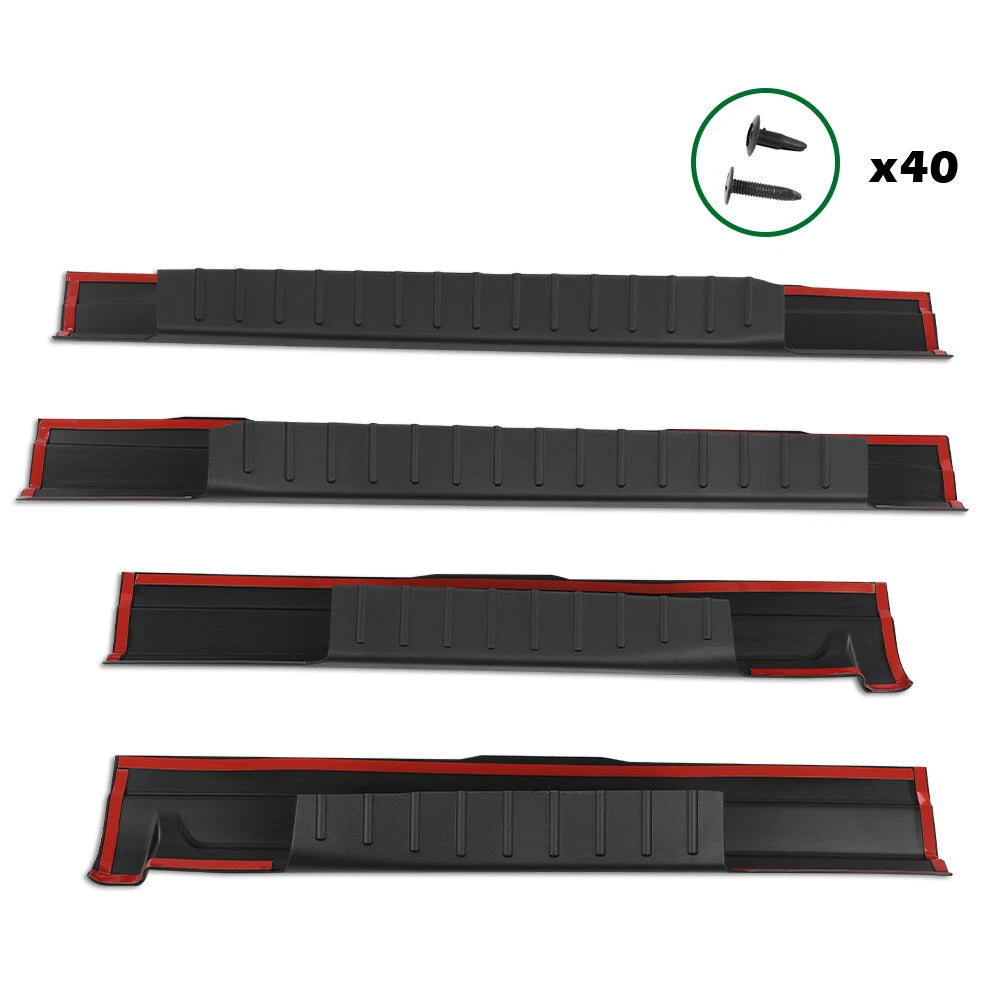 Set of 4 Rocker Panel Protector Guards for Ford F150 Crew Cab