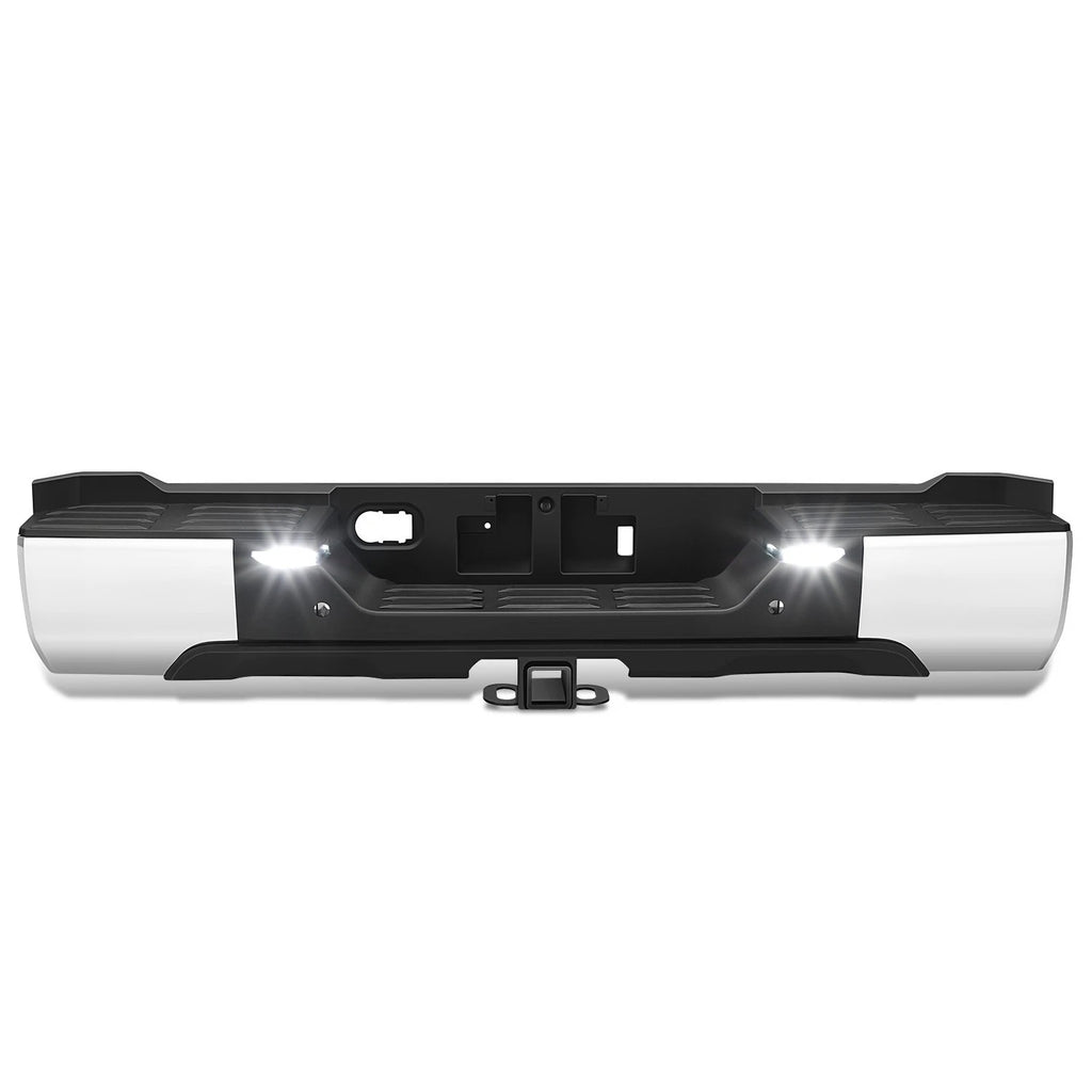 Chrome Rear Step Bumper for Toyota Tundra (2022–2026) w/ Sensor Holes & LED Lamp