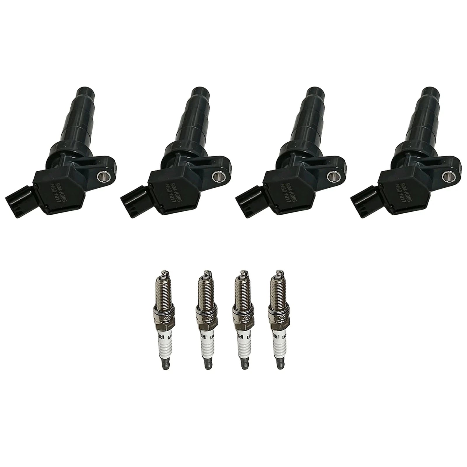 Set of 4 Ignition Coils & Spark Plugs for Kia Optima Hyundai Sonata (2011–2015)