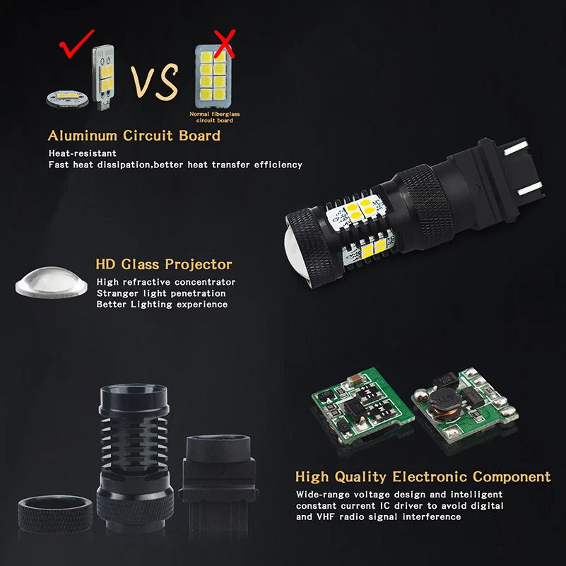 3157 LED DRL Driving Daytime Running Light Bulb for GMC Sierra 1500 (2003–2004)