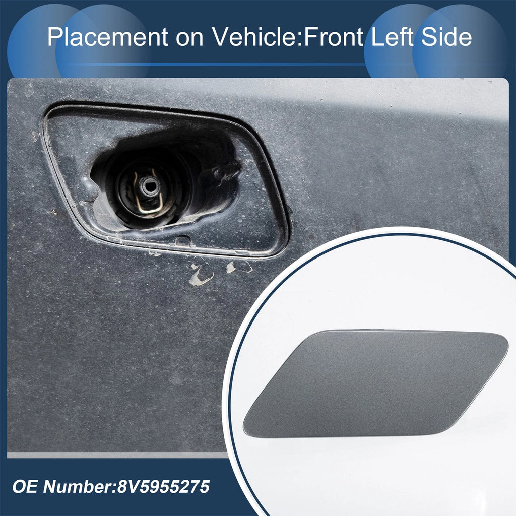 Front Left Washer Nozzle Cover Cap for Audi A3 8V (2013–2016) Gray