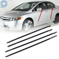 Set of 4 Weather Strip Window Moulding Trim Seals for Honda Civic (2006–2011)