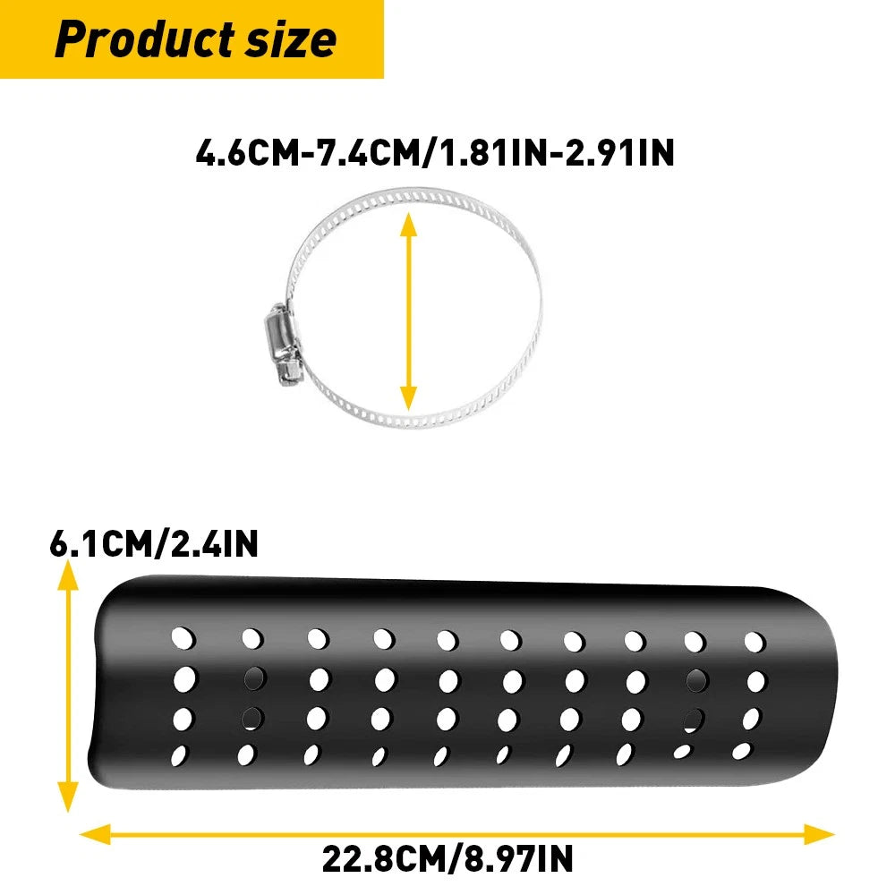Exhaust Pipe Muffler Heat Shield Cover for Motorcycle (Universal)