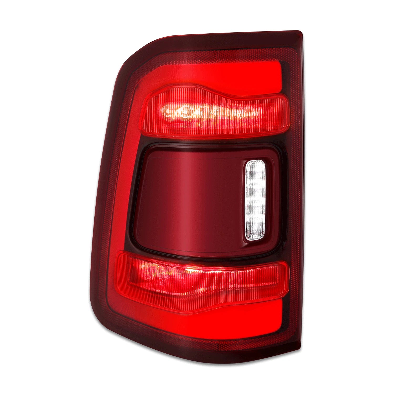 Chrome Red LED Driver Left Tail Light Assembly for Ram 1500 (2019–2024)