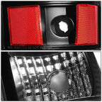 Red LED C-Tube Bar Tail Brake Light Lamps for Silverado Sierra (2003–2007)