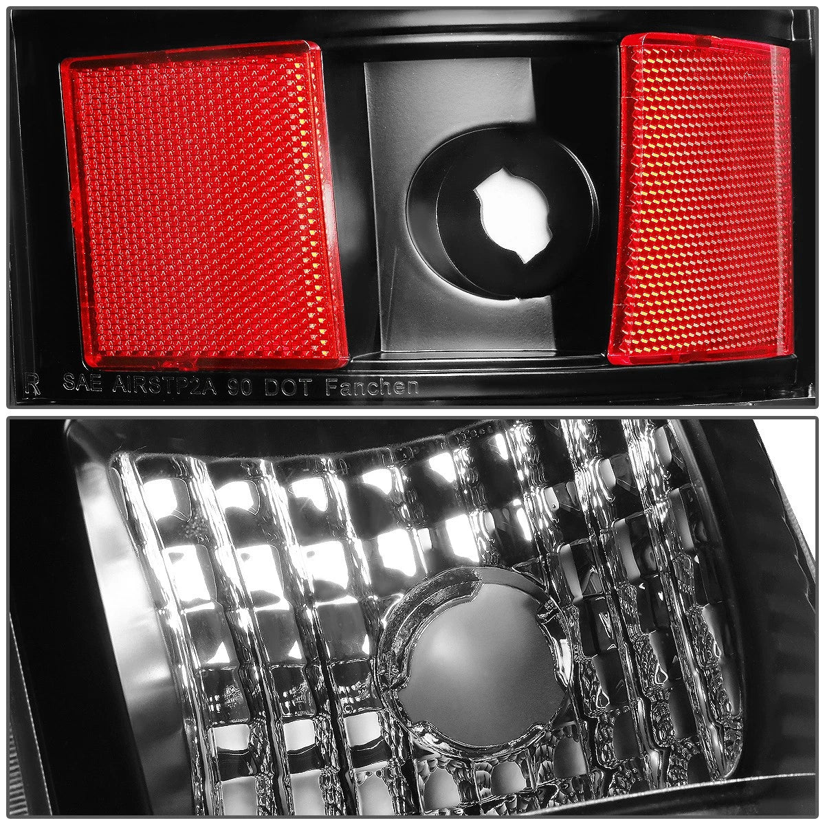 Red LED C-Tube Bar Tail Brake Light Lamps for Silverado Sierra (2003–2007)