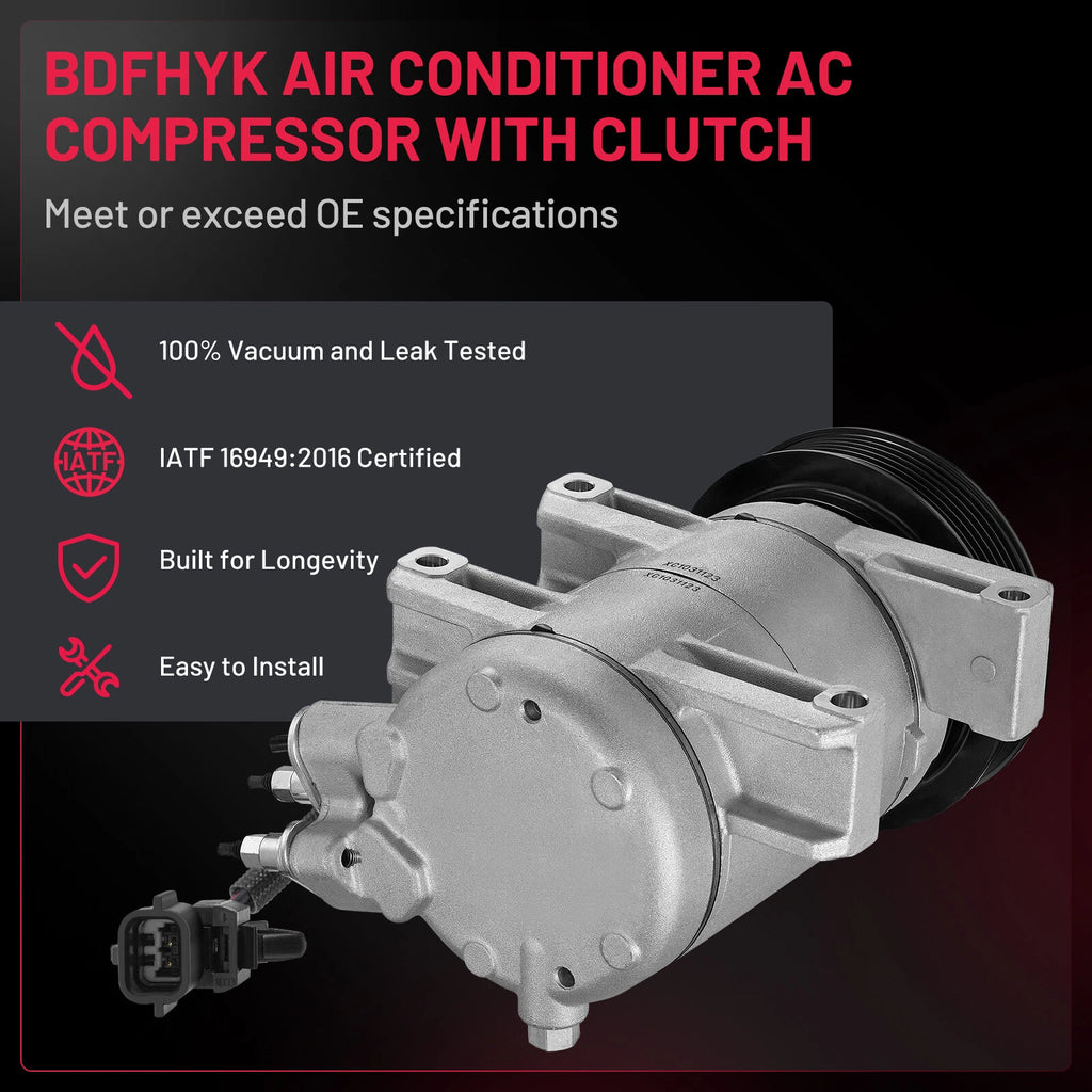 AC Compressor with Clutch for Nissan Rogue Select (2014-2015) L4 2.5L
