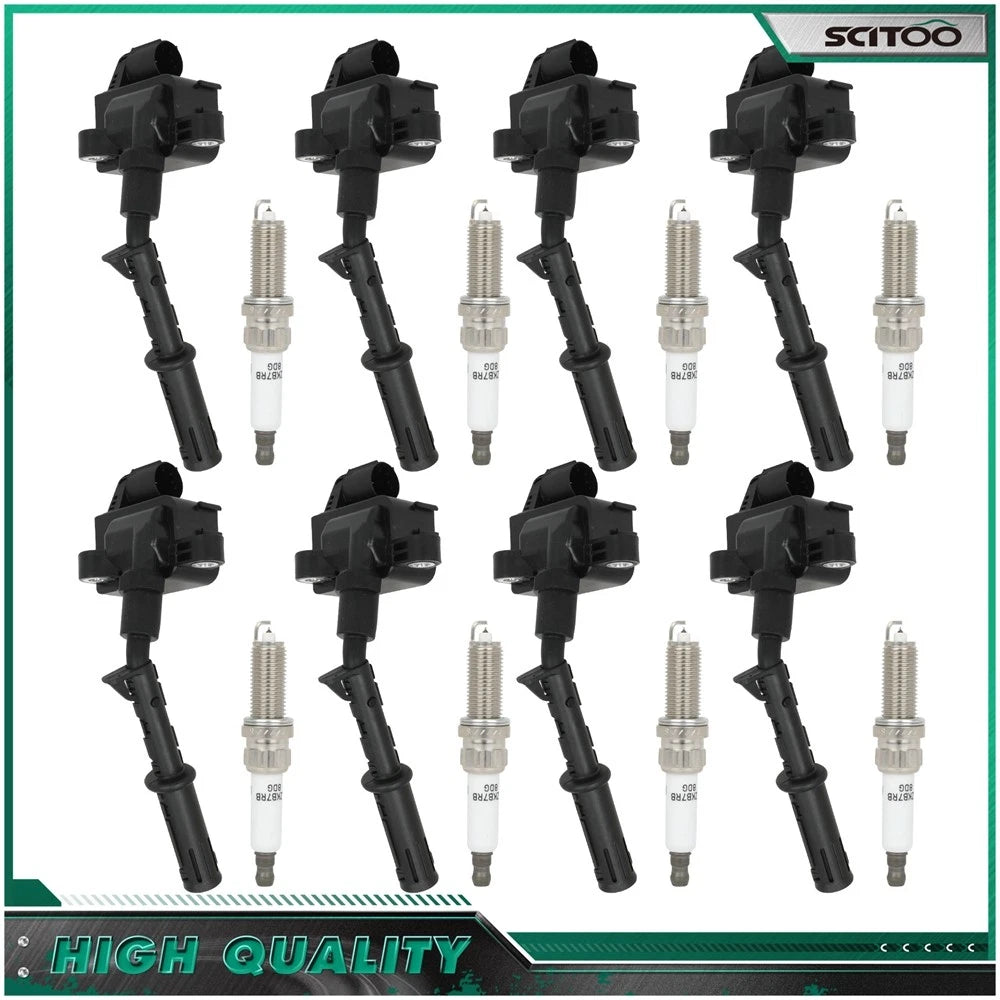 8 Ignition Coils + 8 Spark Plugs for Mercedes Benz CL550 (2011–2014)