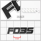 Chrome Black Bumper Trunk Grill Emblem Decal Badge for Mazda RX-7 FD3S (1992–2002)