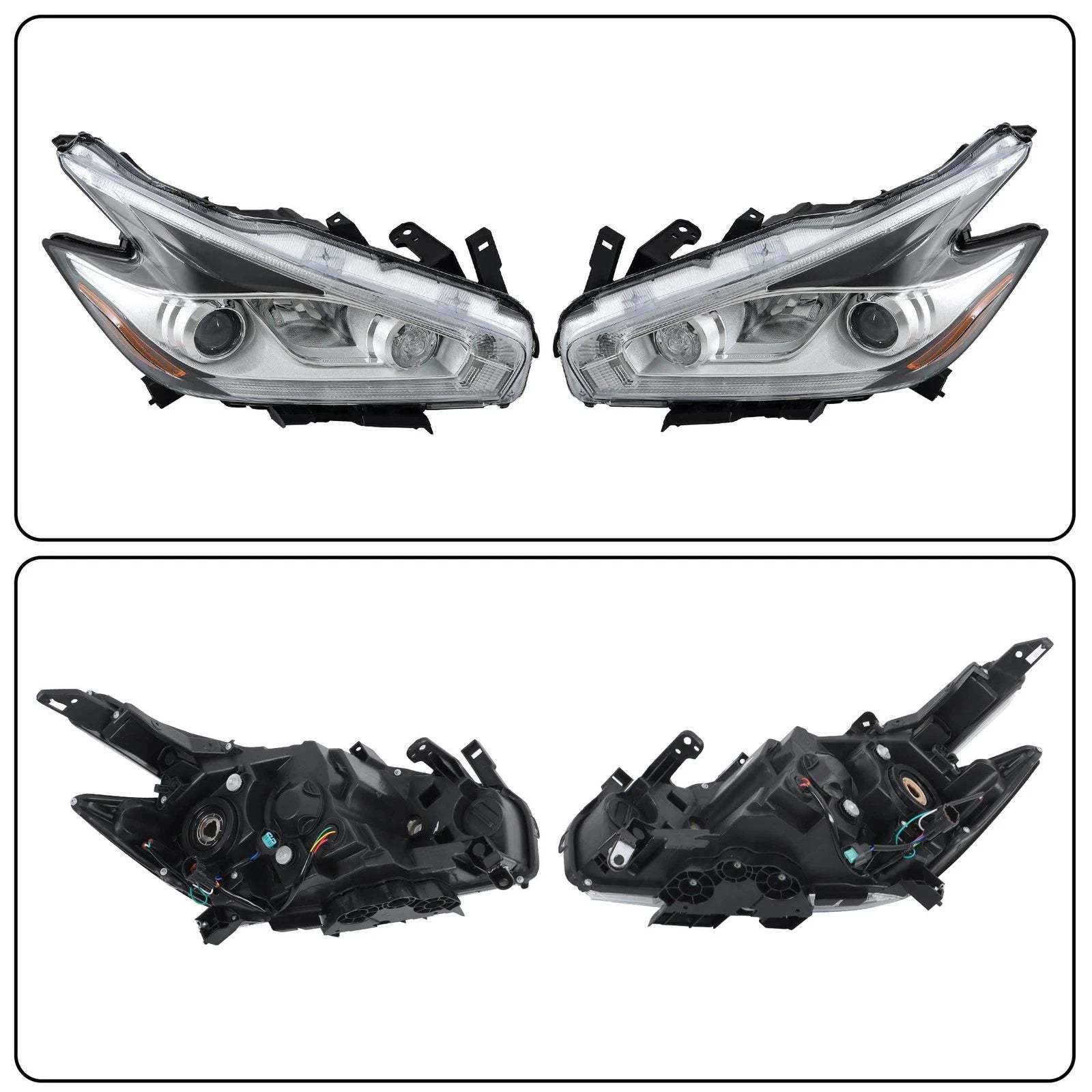 Set of 2 LED Headlights for Nissan Murano (2015–2018)