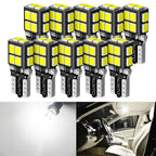 Set of 10 AUXITO T10 LED CANBUS Light Bulbs 168 194 for