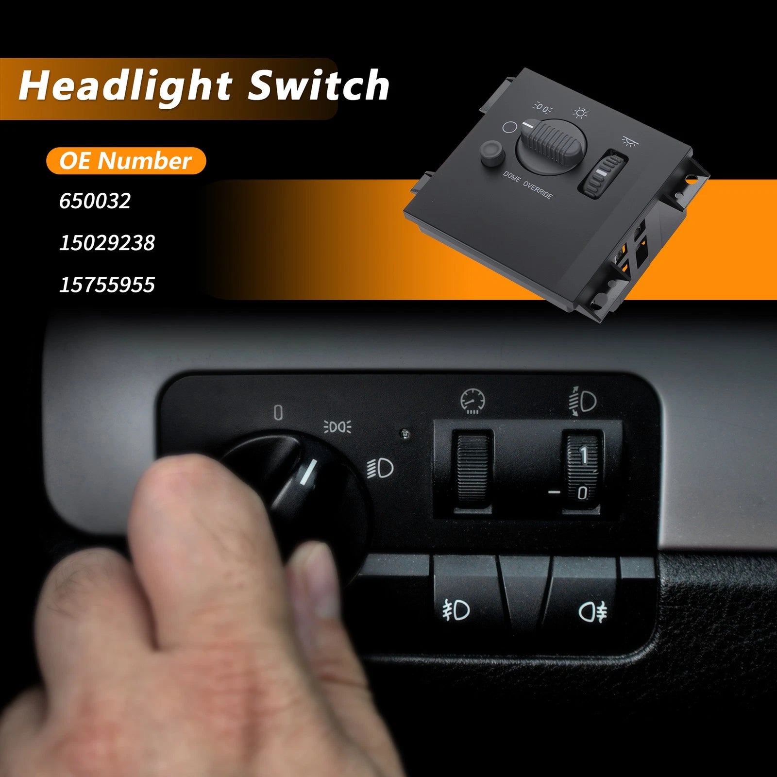 Headlight Switch for GMC Jimmy (1999–2001) No. 650032