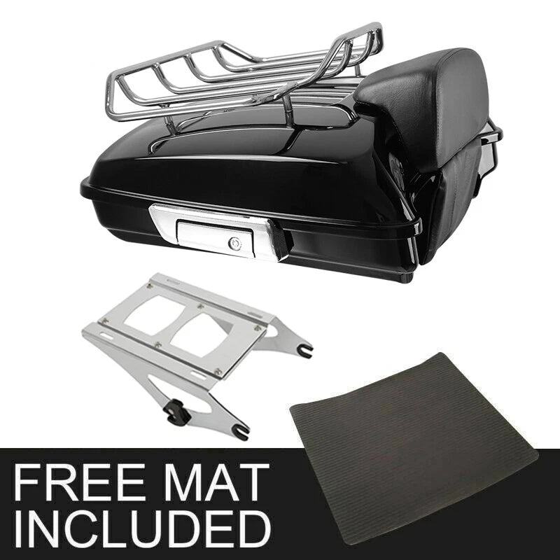 Razor Trunk Backrest Pad & Luggage Rack for Harley Touring Road Glide (2014–2026)