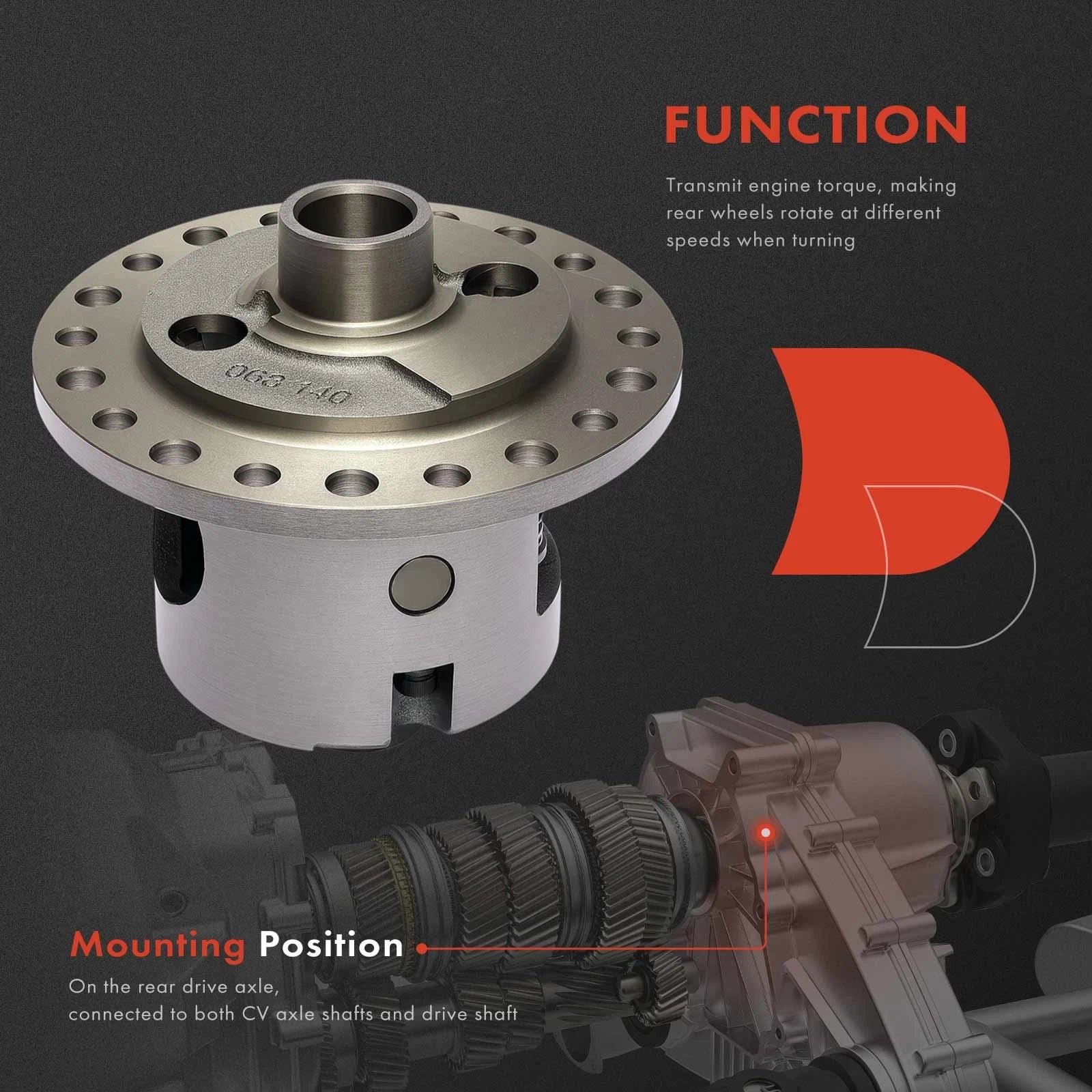 Differential for Jeep Grand Cherokee Wrangler Cherokee