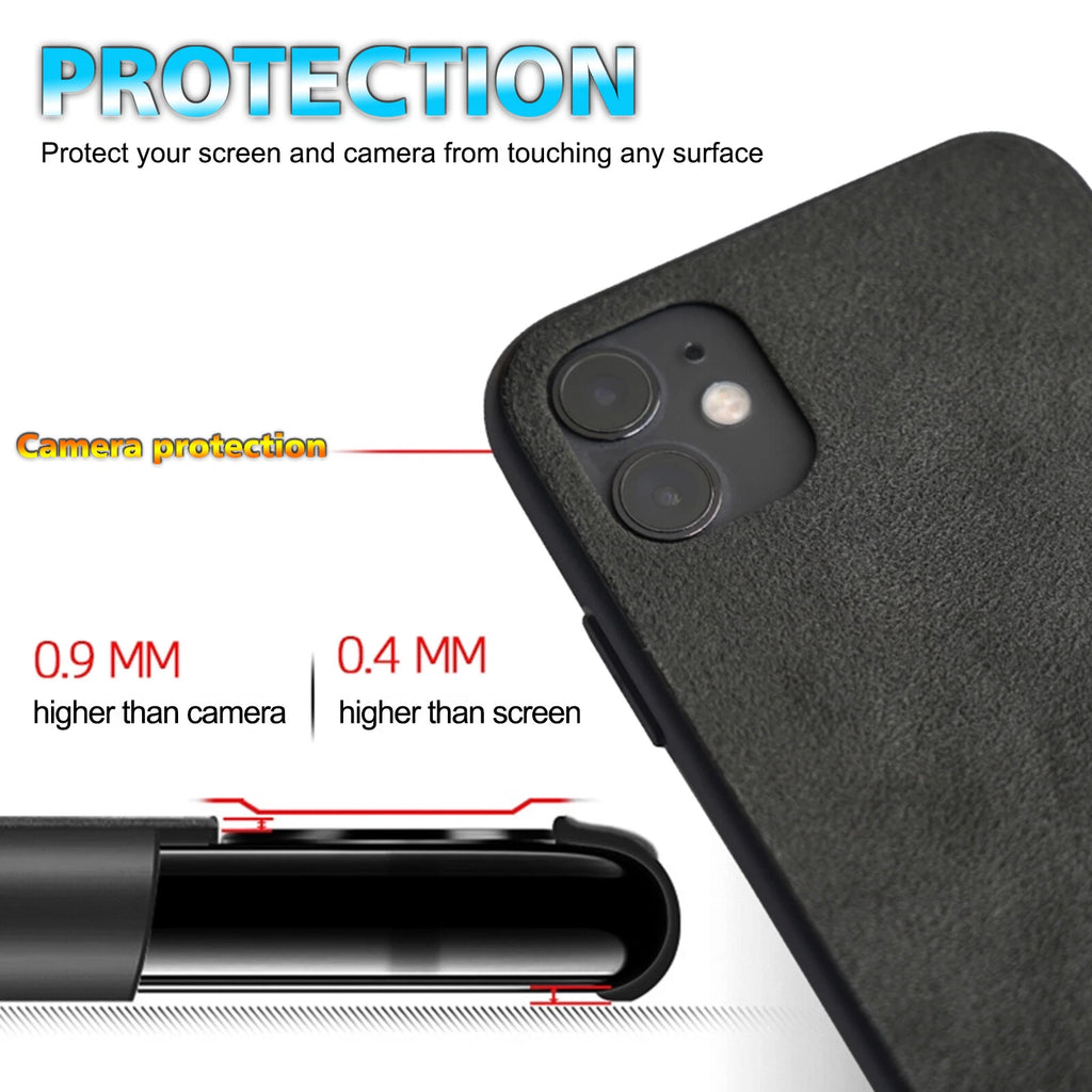 Antiskid Alcantara Leather Suede iPhone 12 Mini Case (2020-2020)