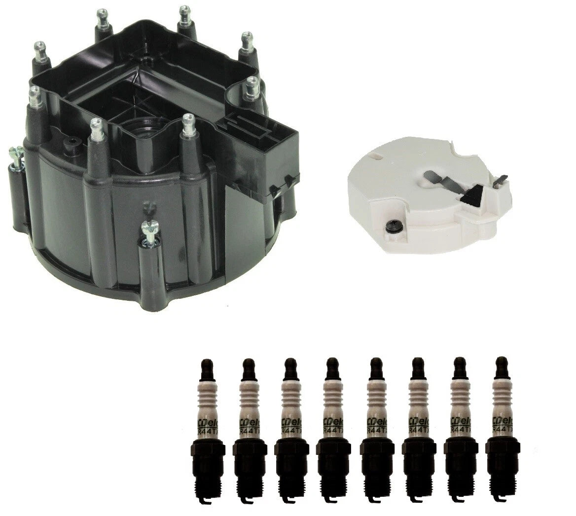 Distributor Rotor Cap & Spark Plugs Kit for Chevrolet Sprint Malibu Impala Caprice