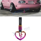 Iridescent Tsurikawa Broken Heart Japan Car Hanger Charm for Drift Handle (—)