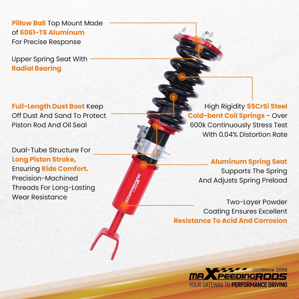 Coilovers Lowering Kit for Nissan 350Z (2003–2008) / Infiniti G35 (2003–2007) RWD