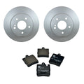 Hella Rear Rotors & Low-Met Disc Brake Pad Kit for Mercedes W203 C230 C240 C320 C209 CLK320 (2000–2009)