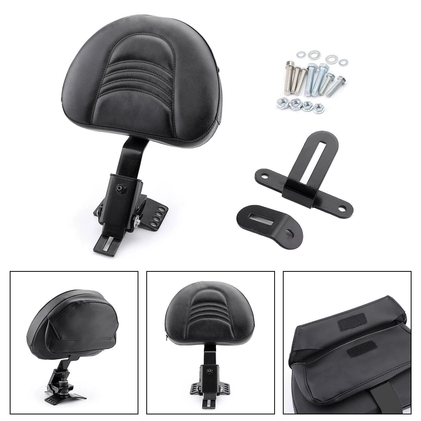 Plug-In Driver Rider Backrest Kit for Harley Touring Road Electra Street (1997–2018)