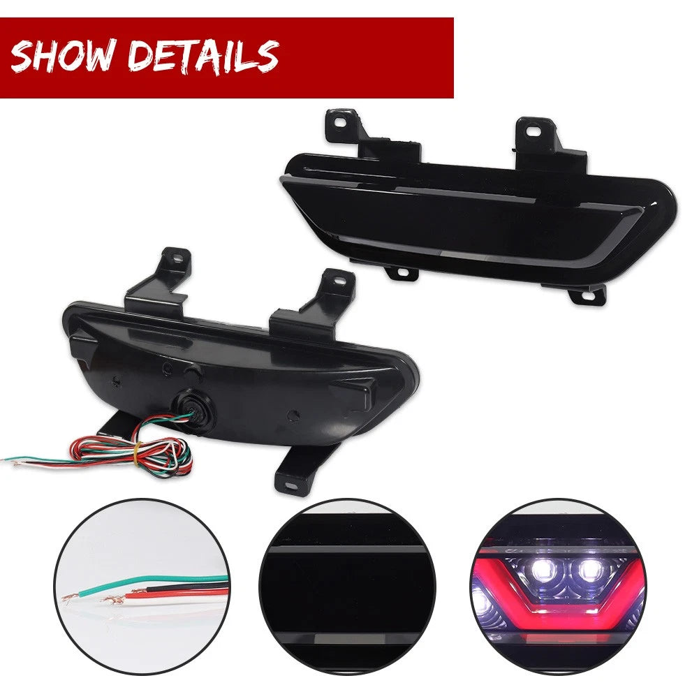 Smoked Lens LED Rear Fog Lamp for Ford Mustang (2015–2017)