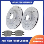 Front Slotted Brake Rotors and Pads for Chevy Malibu (2008–2012)