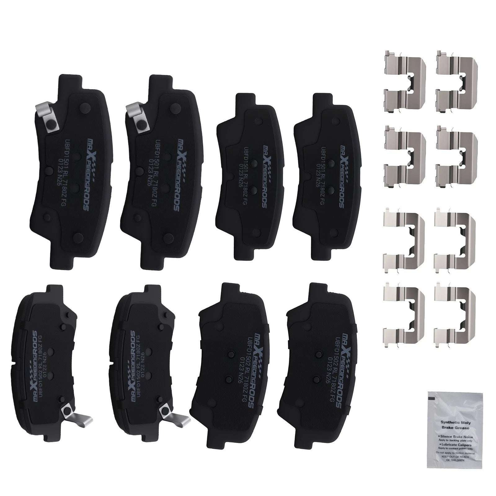 8pcs Ceramic Brake Pads Set for Hyundai Elantra Coupe (2013–2014) D1543