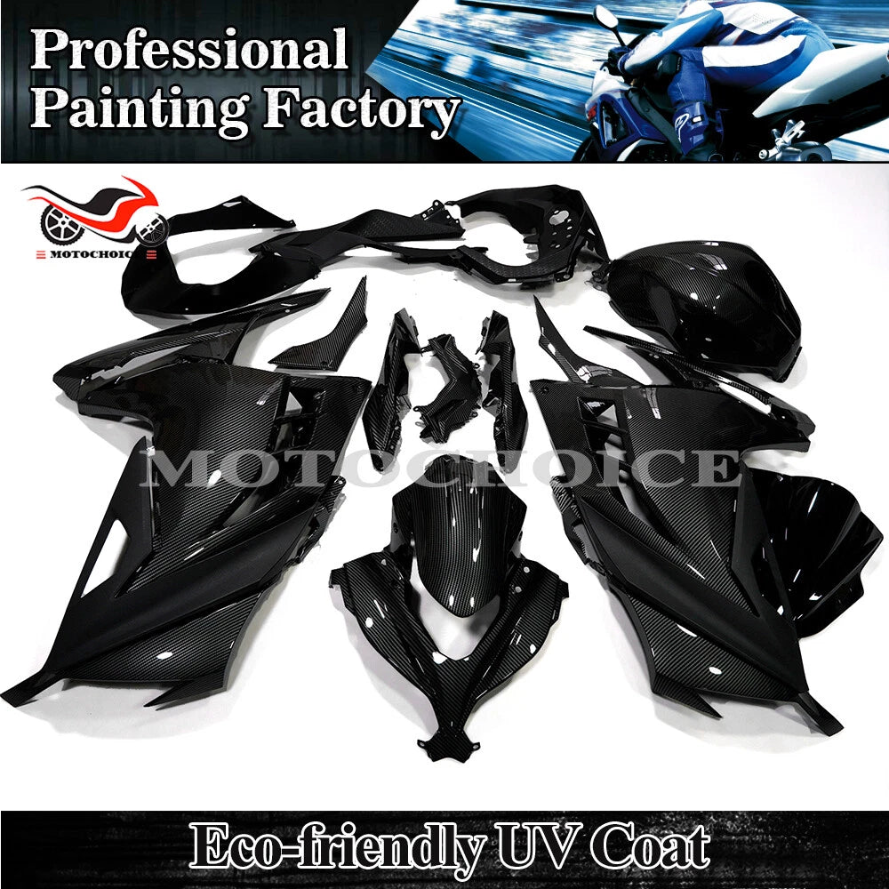 Fairing Kit + Tank Cover for Kawasaki Ninja 300 (2013–2017) Carbon Fiber