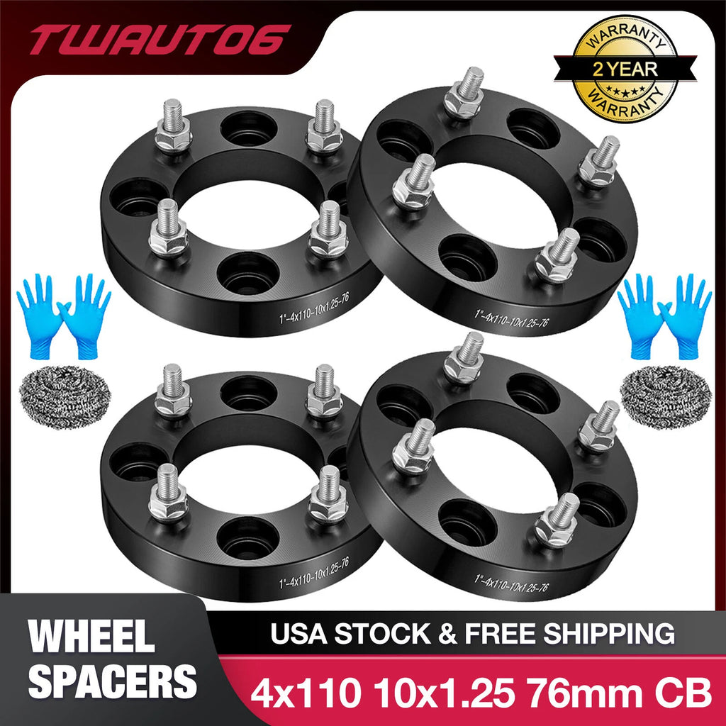 4PCS 1.0" 4x110 Wheel Spacers for Yamaha Honda Fourtrax (1982–2000)