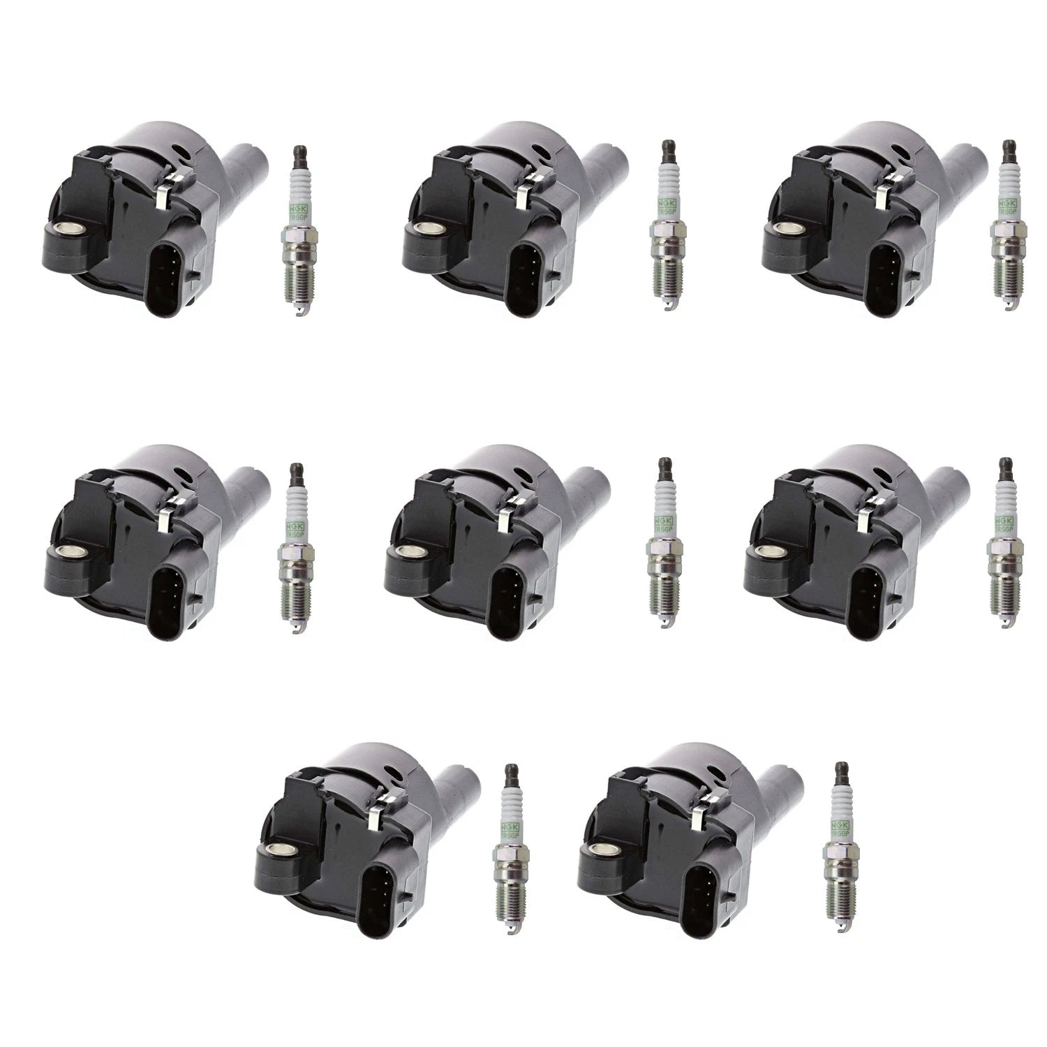 Set of 8 Ignition Coils & NGK Platinum Spark Plugs for Avalanche Camaro GTO (2001–2009)