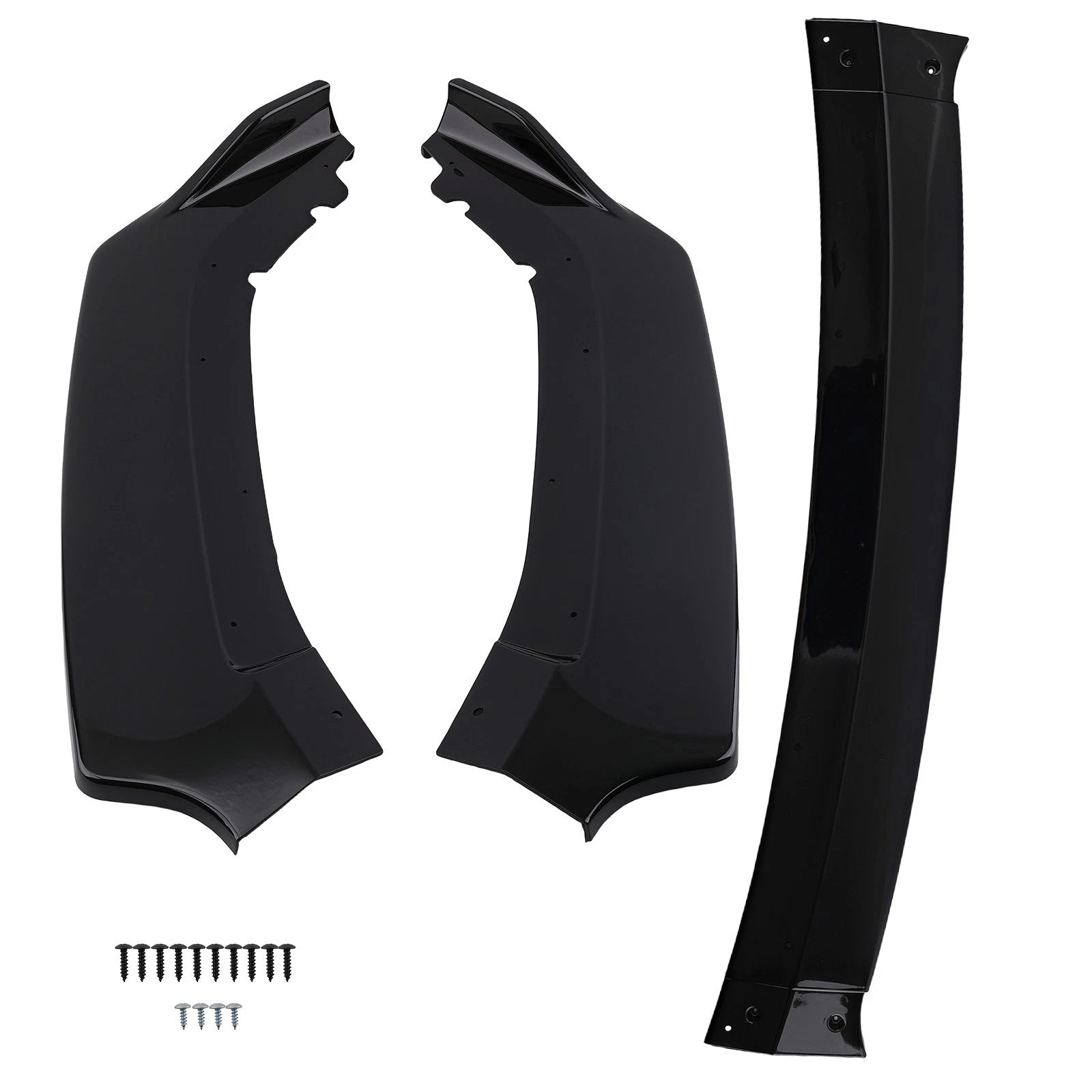 Front Aerodynamic Kit for Honda Civic SI/Hatchback (2017–2021) Black Plastic