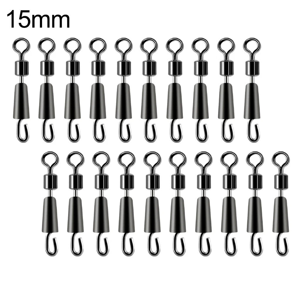 20-Piece Fishing Connectors for Quick Change Tackle Bait Rings