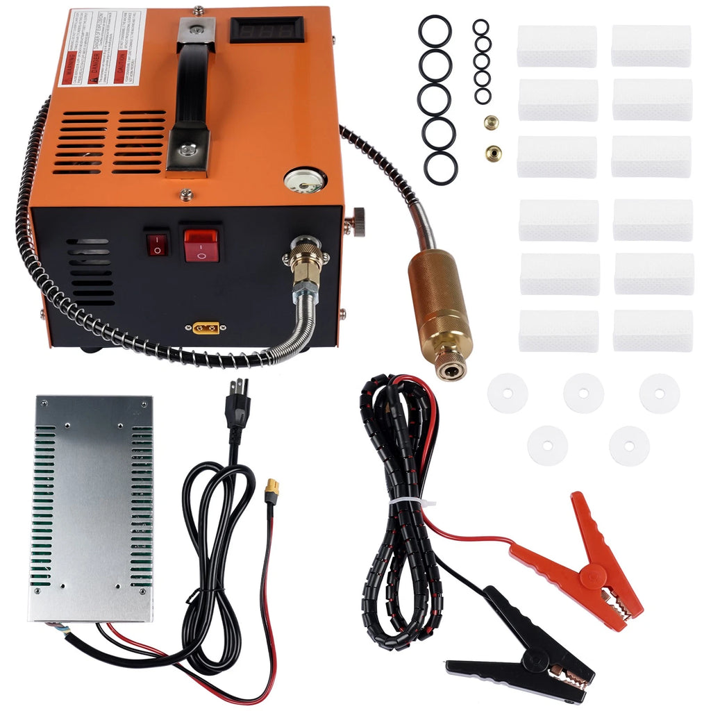 Air Compressor for 12V DC or 110V AC (4500 PSI, 30 MPA)