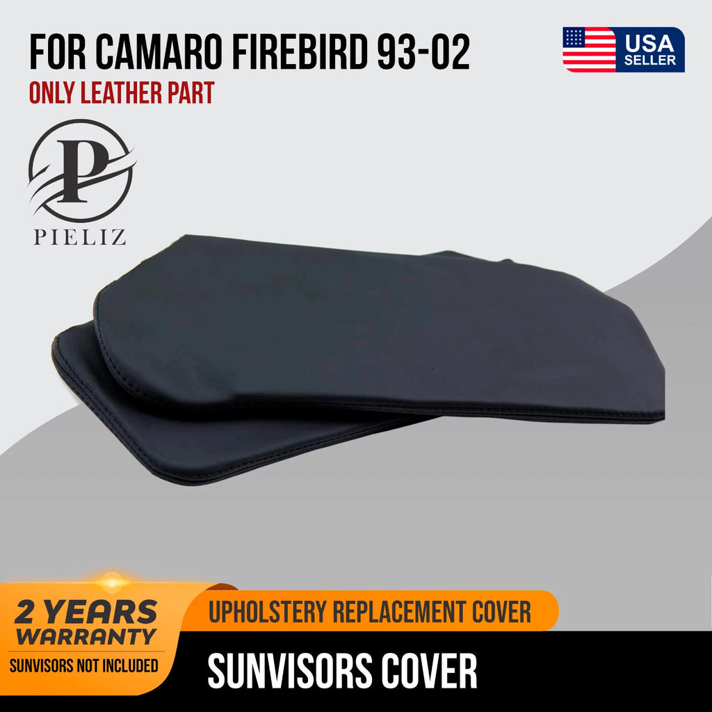 Sunvisor Leather Synthetic Covers for Camaro Firebird (1993–2002) Black