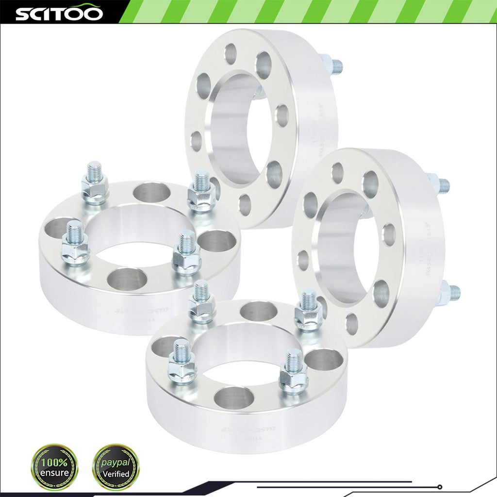 Set of 4 Wheel Spacers 4x4.5 1.5" 12x1.5 for Hyundai Accent Elantra Honda Accord