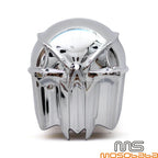 Chrome Skull Trumpet Horn Cover for Harley Dyna Softail Fat Boy (1992-2013)