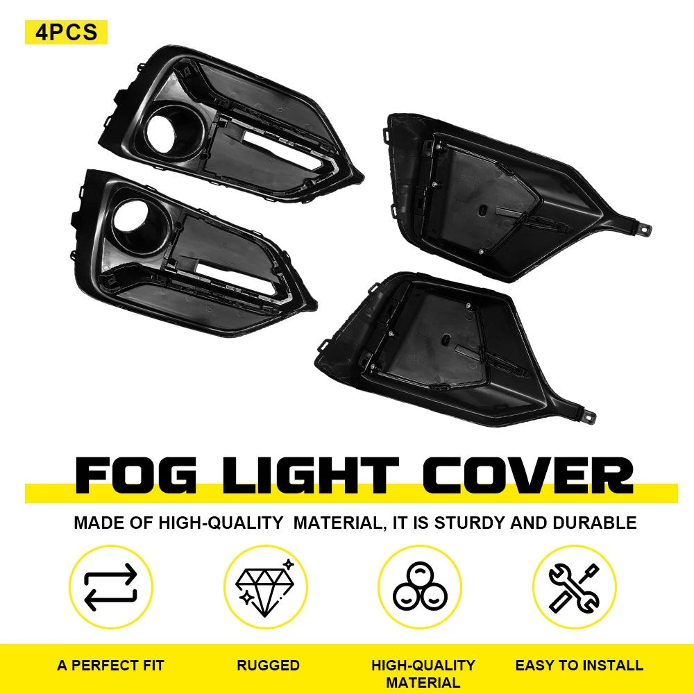 Fog Light Bezel Cover Set of 2 for Honda Civic Type-R (2016–2021) Black L&R