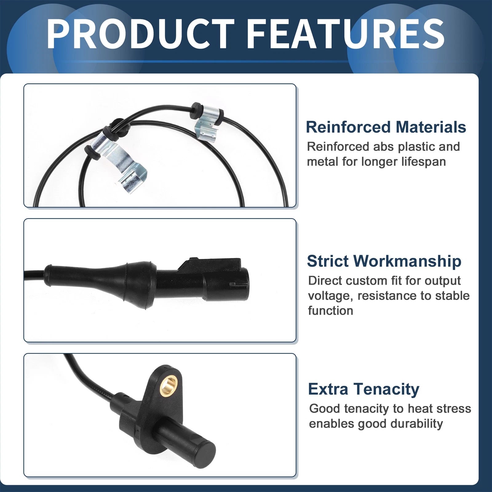 ABS Wheel Speed Sensor No. 7T4Z2C190B for Ford Edge (2007–2014) AWD Rear Right