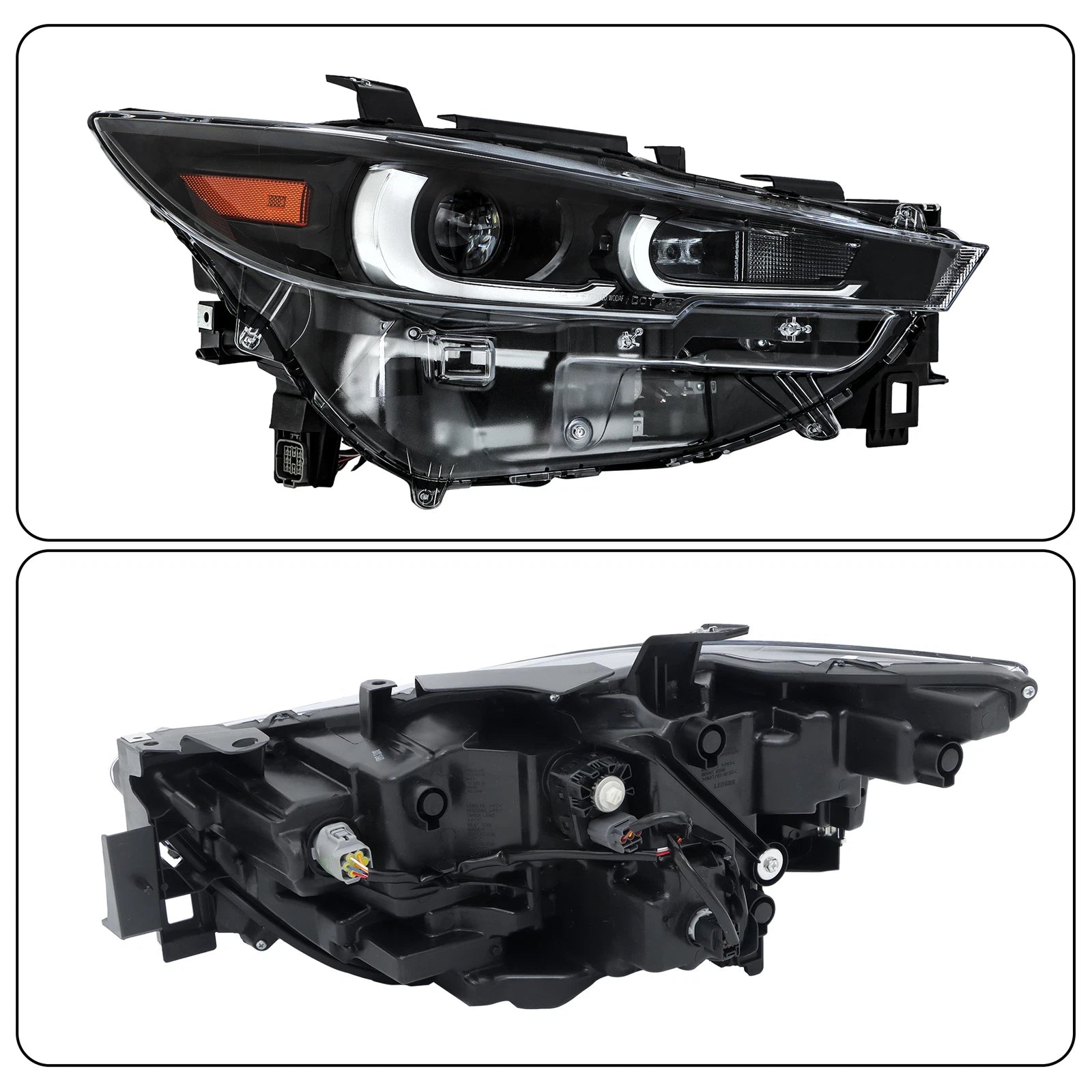 Full LED Right Side Headlight for Mazda CX-5 (2022–2024) Non-AFS, Black